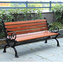 Outdoor Giardino Legno Massello Panchina Per Il Tempo Libero,anticorrosivo Di Legno In Ghisa Parco Telaio Del Banco,portico Esterno Panca Terrazza Decorativa,usato Per Giardino/prato/piazza Strada