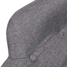 vidaXL Poltrona con Poggiapiedi a Uovo Poltroncina Robusta Elegante Moderna Morbida Sedia Imbottita con Pouf in Tessuto Grigio e Schiuma
