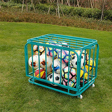 LXFA Carrello Porta Palline Portapalline Pieghevole con Ruote/Coperture - Carrello Portaoggetti Portatile per Palline Sportive in Metallo - per Il Giardino della Scuola Materna