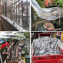 ZXHQ Telone Impermeabile per Esterno 1x2m, Teloni Rinforzati Impermeabili con Occhielli, Telo di Protezione Trasparente Telone Multiuso per Carport Giardino Gazebo