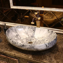 Modello in marmo Sopra il lavabo da appoggio Lavabo da appoggio in ceramica Lavabo da appoggio in ceramica (64x42.5x16cm) Lavandini bagno