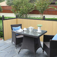 SONGMICS GPF096M Canniccio Frangivista in Plastica, Paravista per Recinzione di Giardino Terrazza Balcone, 2 Rotoli (0.9 x 3 m), Paravento con Costole Rinforzate, Beige, 0.9 x 6 m