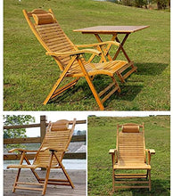 Accogliente Sedia a Sdraio Beach Yard Piscina Piegatura Pieghevole Chaise Regolabile Chaise Bamboo Lounge Sedia da Interno o all'aperto Sedia Relax