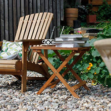 ECD Germany Tavolo da Giardino in Legno di Pino - 46 x 46 x 46 cm - Pieghevole - Quadrato - per Terrazza Balcone Patio Tavolino da caffè Richiudibile Tavola da Pranzo Arredo Mobili da Esterno