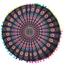 Sconosciuto Nuovo Arrivo Pavimento Cuscini 43 * 43 cm casa Rotonda Mandala Indiano Rotonda Boemia Cuscini Case Color Textile Pillow Slip, Color 14, Size:Diameter:43 * 43cm/(17.0 * 17.0)