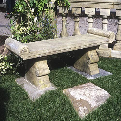 Gartentraum Antica panchina in Pietra per Il Giardino - Cambridge