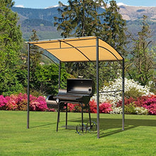 Aosom Outsunny Gazebo Riparo per Barbecue BBQ Tendone da Giardino in Poliestere 215 x 150 x 180/220 cm