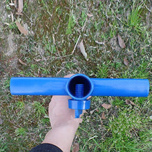 Yardwe 1Pezzi Picchetto di Supporto per ombrellone Mare Spiaggia in plastica Porta ombrellone da Spiaggia,Blu (15 x 10 x 2 Pollici)