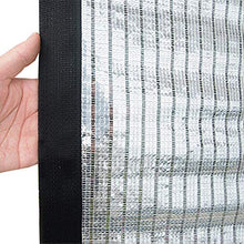 FF Rete ombreggiante Telo coprentezza al 75% con Paralume, Argento Riflettente stagnola in Lamina di Alluminio per Copertura vegetale Serra (Size : 2×4M)