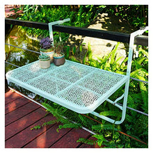 AMDHZ Tavolino da Balcone Tavolino Pieghevole da Balcone Casa Tavolo Sospeso Ringhiera Portafiori Pieghevole Tavolo da Esterno per Balcone Terrazza Giardino (Color : Green)