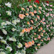 ALEOHALTER - Recinzione artificiale per piante da giardino, con fiori artificiali espandibili, protezione dai raggi UV, per balconi, cortili, finestre