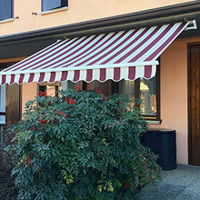 VERDELOOK Tenda da Sole Panarea avvolgibile, larghezza 4 m e sporgenza reclinabile fino a 2,5 m, beige e bordeaux