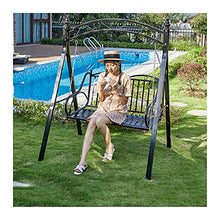 HLZY Grande aliante all'aperto con Supporto, Sedie a Battente all'aperto per Adulti, Princess Swing Bed Garden Swing Lazy Dzeche Amaca Amaca Banco basi Adatto per Patio, Giardino