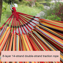 liangzishop Swing Amaca A Strisce Color Singola Doppia Oscillazione all'aperto Asta da Campeggio Campeggio Amaca da Camera da Letto Balcone Sedia appesa 110.2x59 Pollici Altalena da Giardino