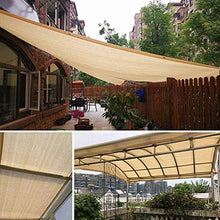 WXQIANG Beige Pergola Ombra copertura Sunblock Patio baldacchino, Rettangolo HDPE permeabile panno con occhielli, il 90% Crema di protezione solare e resistente ai raggi UV Protezione solare, isolamen