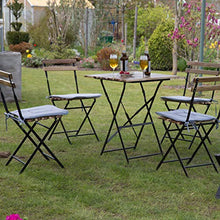 Relaxdays 10020638_111 Set 4 Cuscini per Sedia Imbottiture con Nastri Casa e Giardino Colori Intensi Lavabili Poliestere Antracite