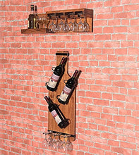GJSN Scaffale per Vino, Mare Assemblaio Semplice Moda Facile da Installare Forti Capacità Del Cuscinetto Può Appendere 3-4 Bicchieri da Vino e 3 Bottiglie Di Vino,80 * 30 Cm,80 * 30 Cm.