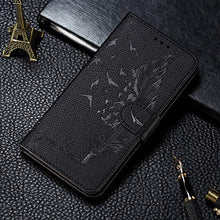 Robinsoni Custodia Compatibile con Xiaomi CC9E Case Portafoglio Cover Libro Case Piuma Stampato Pelle PU Antiurto Case Wallet Taccuino Cover Libretto Cartone Animato Case Folio Flip Cover Nero