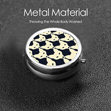 White Fox Animal Print - Contenitore rotondo per pillole, 3 scomparti, in metallo, per medicina e vitamine, per viaggi all'aperto