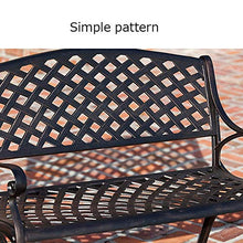Panche in metallo per panchine da giardino per esterni, Sedia con struttura in alluminio pressofuso panchina antica, Doppia seduta da balcone con schienale e braccioli, Per Panchina d'ingresso