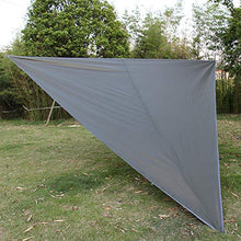 Ladieshow Super Large Protezione Solare Tenda da Campeggio Tenda da Sole a Triangolo Antivento Portatile Tappetino da Esterno(5 * 5 * 5M-Verde Chiaro Rivestito in Argento)