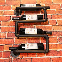 MoDi Wine Rack Retro Style Industriale Tubo di Acqua a Parete Vino Rack (L50 * W18 * H31CM)
