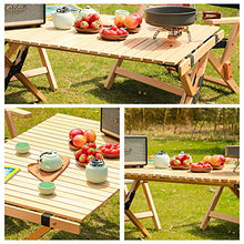 household products Tavolo Pieghevole per Esterni, Tavolo per Rotolo di Uova in Legno, Tavolo Pieghevole Portatile, Tavolo da Picnic per Barbecue da Campeggio a Guida autonoma