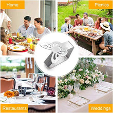 CaOJing 6 Pezzi Clip per Tovaglia in Acciaio Inossidabile, Clip per Tovaglie Decorative Regolabili Addensate, Porta Tovaglie per Picnic all'aperto Barbecue Matrimonio (B)