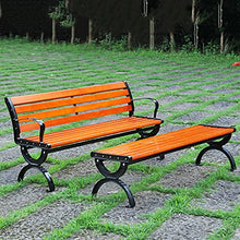 QHW Panca da Giardino per Esterni, mobili in Legno massello Verniciato a 3 posti, Decorazione Semplice e Moderna per terrazza/Parco, 120x40x74cm, 150x40x74cm