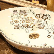 Lavabo da appoggio in ceramica a forma di lavabo con lavabo in ceramica a forma di arte creativa (57x36x12cm) Lavandini bagno