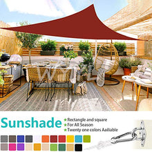 WYYL Tenda a Vela Triangolare, Traspirante Antivento Impermeabile Protezione 98% Solare Anti UV, Vela Ombreggiante, per Giardino Esterni Terrazza Campeggio- Rust Red|| 4x4x4m