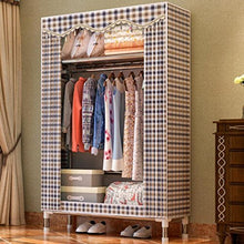 LyMei Armadio portaoggetti Portatile Armadio portaoggetti Armadio portaoggetti con Asta Appendiabiti Armadio con Cerniera Armadio in Acciaio Inossidabile,D_86*47 * 170CM