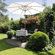 Relaxdays Base per Ombrellone, da Riempire con Acqua o Sabbia, per Aste D: 22-38mm, Piedistallo, Plastica, 44x42 cm,Nero