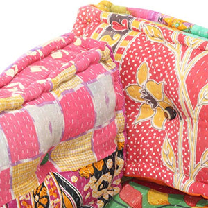vidaXL Cuscino per Divano con Pallet Multicolore Tessuto Patchwork