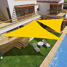 YTQ Vele Parasole A Vela Triangolo Impermeabile Esterno da Giardino Patio Party Protezione Solare Tenda da Sole Tettoia 90% Blocco UV con Corda Gratuita Giallo(Size:2 * 2 * 2m)