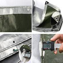 MTYLX Grande Tela Cerata Resistente, Teloni, Verde e Argento, Più Misure, 180 G/M², Teloni Protezione Solare Impermeabile Isolamento Termico Addensare Tessuto per Tessitura Di Plastica per Esterni,