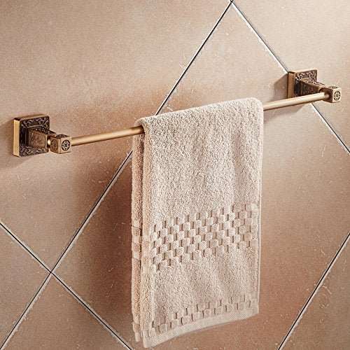 MBYW, portasciugamani moderno e minimalista, portasciugamani da bagno in stile europeo, portasciugamani singolo, in rame, supporto a parete, 60 cm, adatto per bagno, camera da letto, cucina