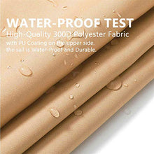 DANWU Tenda a Vela Quadrato 2x2m Resistente all'Acqua Anti UV Tenda Parasole Esterno per Giardini e steccati Recinzione, Beige