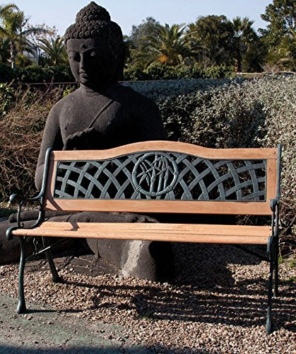 GRANDE PANCHINA H80CM x 126X57 - IN LEGNO E GHISA 