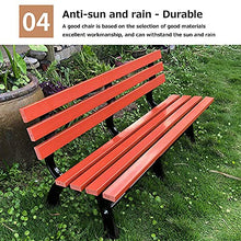 Panchina per terrazza da parco Panchina da esterno per il tempo libero, panchina da giardino resistente alle intemperie con telaio in alluminio pressofuso e legno in plastica anticorrosiva, panchina
