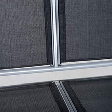 Outsunny Dondolo da Giardino a 3 Posti in Metallo, Tetto Parasole Rimovibile e Lavabile, Nero e Argento, 170x110x153cm