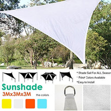 Triangolo vela parasole impermeabile giardino cortile, all' aperto, campeggio, picnic, con corda, bianco