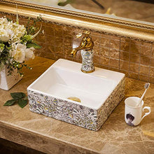 lilili Lavabo da Appoggio Bagno Lavandino Artistico for Lavabo in Ceramica Lavabo da Appoggio Lavabo for Bagno Bianco 33x28x13cm (Color : No Accessories)