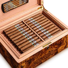 DZSF Cigar Humidor di Legno Solido Piano Vernice Cigar Box, Grande capacità di archiviazione Legno di Cedro Cigar Humidor Built-in igrometro e umidificatore detiene Il 50 sigari,B