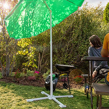 Relaxdays, Ombrellone da Giardino, Spiaggia, 8 Stecche, inclinabile Unisex Adulto, Verde, 192x180x180 cm