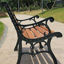 LXLH Panca da Giardino Sgabello da Giardino Bambino 49in Parco panchina da Giardino terrazza panchina per Il Tempo Libero, Doppio Sedile da Esterno Cortile in ghisa Sedile in Metallo, Sedia porti