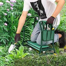 Inginocchiatoio panchina con morbido cuscinetto portatile sgabello da giardinaggio con grande tasca per attrezzi per il giardinaggio resistente pieghevole sgabelli da giardino