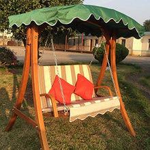AIMCAE Dondolo da Esterno in Legno, con Dondolo Portico a baldacchino, Struttura in Legno 2 posti, per Giardino Patio