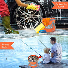 Idefair Secchio d'Acqua Pieghevole 20L,Contenitore Pieghevole per l'acqua Pieghevole Secchio da Campeggio per Viaggi all'aperto Escursionismo Pesca Giardinaggio Lavaggio Auto