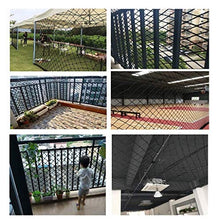 MFLASMF Rete di Sicurezza Protezione per Balcone Rete Protettiva Nera, Rete per Recinzione per Scale con Rete anticaduta per Balcone, Amaca da Campeggio per Esterni, Rete da Arrampicata PE